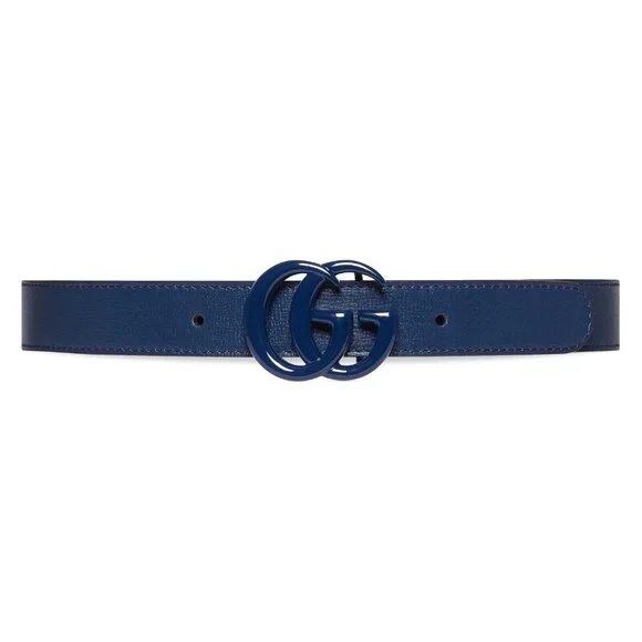 NEW GUCCI BLUE MARMONT BELT GG SIZE 70 Cm 28 In 100% Authentic Leather belt Gucci Blue size 70 cm in Leather - 54075852 main image 4